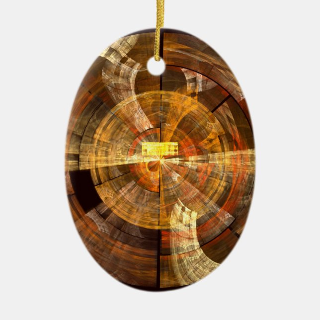 Integrity Abstract Art Oval Ornament (Front)