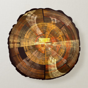 Integrity Abstract Art Round Pillow
