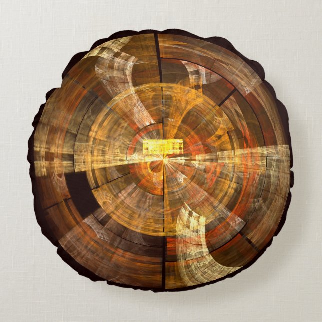 Integrity Abstract Art Round Pillow (Front)