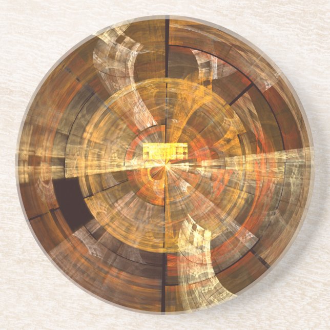 Integrity Abstract Art Sandstone Coaster (Front)