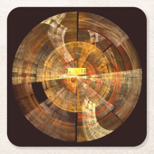 Integrity Abstract Art Square Paper Coaster