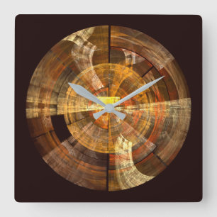 Integrity Abstract Art Square Wall Clock