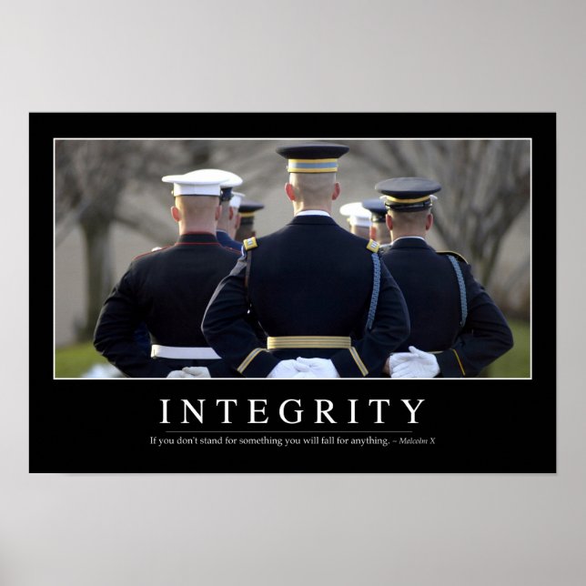 Integrity: Inspirational Quote Poster (Front)