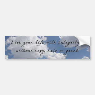 Integrity on Clouds Bumper Sticker