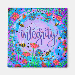 Integrity Pretty Colourful Fun Flowers Inspirivity Magnet