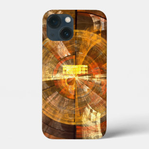 Integrity Radial Abstract Art in Warm Gold Tones iPhone 13 Mini Case