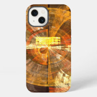 Integrity Radial Abstract Art in Warm Gold Tones