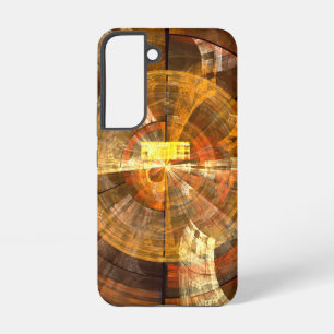 Integrity Radial Abstract Art in Warm Gold Tones Samsung Galaxy Case