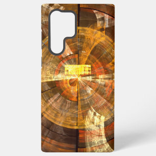 Integrity Radial Abstract Art in Warm Gold Tones Samsung Galaxy Case