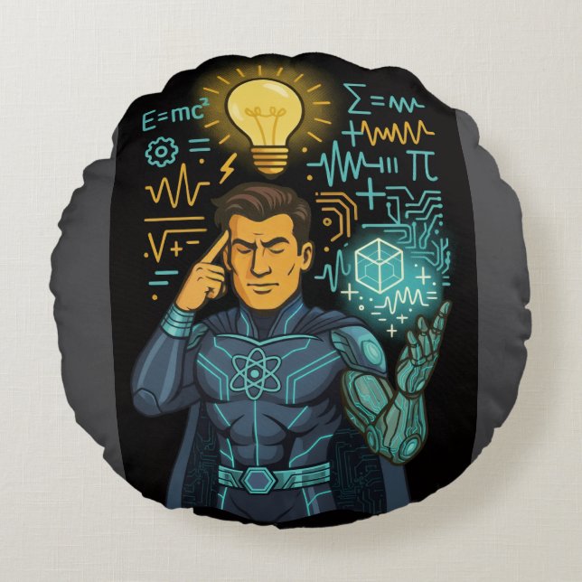 Intellect Unleashed: The Mind Master Collection Round Cushion (Front)