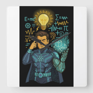 Intellect Unleashed: The Mind Master Collection Square Wall Clock