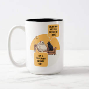 Intellectual Humour Cat Philosophy Funny Quote Two-Tone Coffee Mug