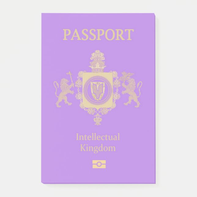 Intellectual Kingdom Passport Post-it Notes (Front)
