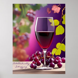 Intellectually Satisfying AI Fantasy Digital Art Poster