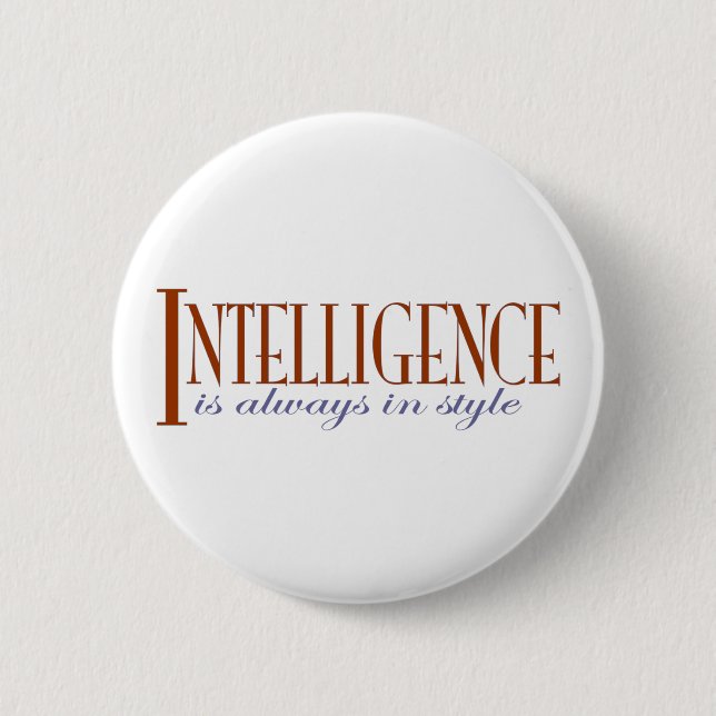 Intelligence 6 Cm Round Badge (Front)