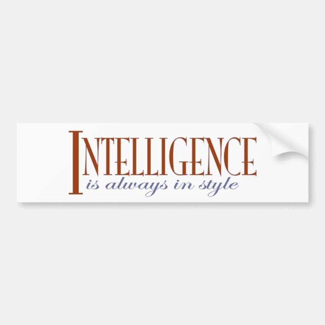 Intelligence Bumper Sticker (Front)