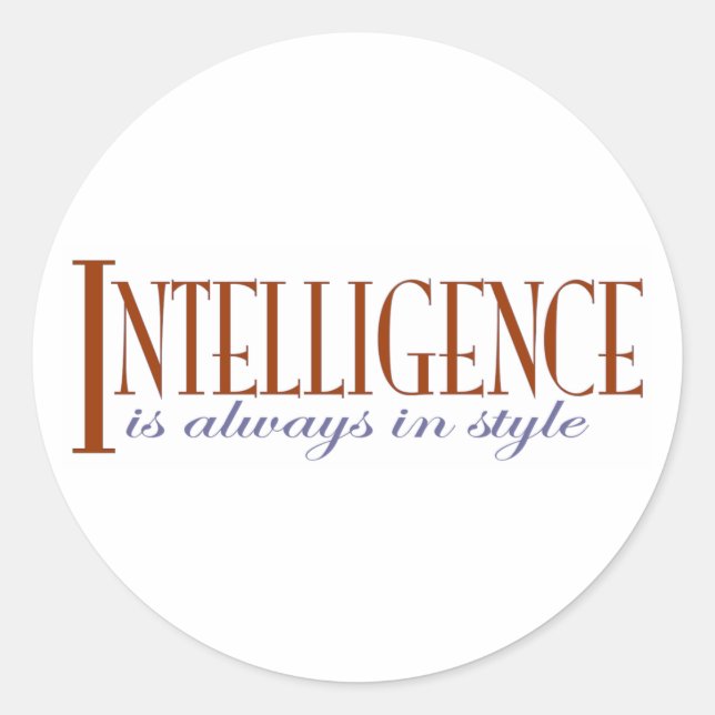 Intelligence Classic Round Sticker (Front)