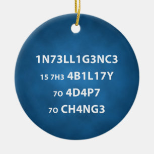 Intelligence Quote Circle Ornament