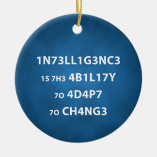 Intelligence Quote Circle Ornament