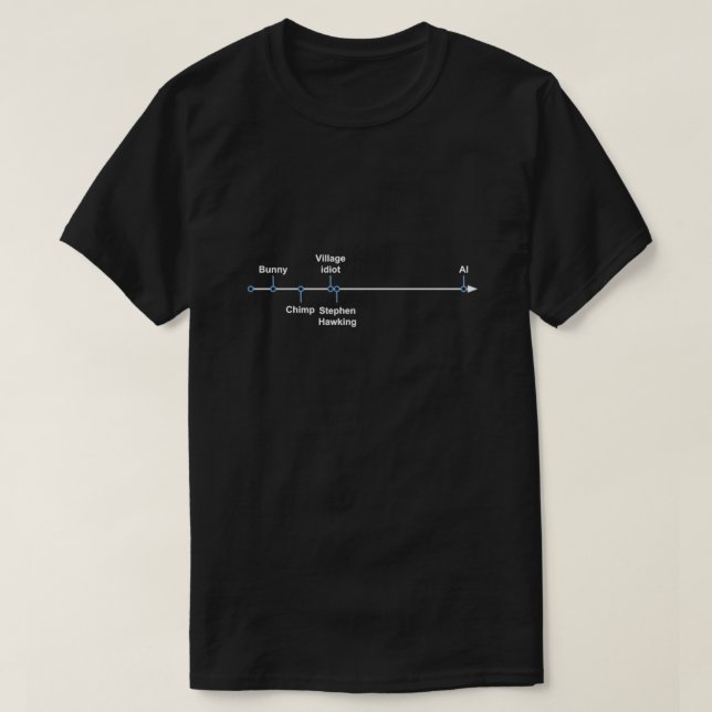 Intelligence vs Artificial Intelligence T-Shirt (Design Front)