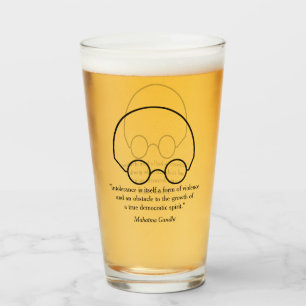 Intelligent Drinking - Gandhi Quote 1 Glass