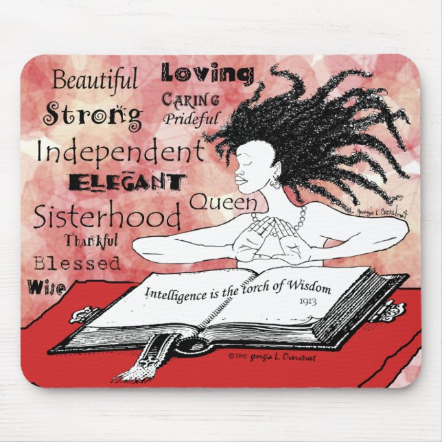 Intelligent is the torch of wisdom mouse mat (Front)