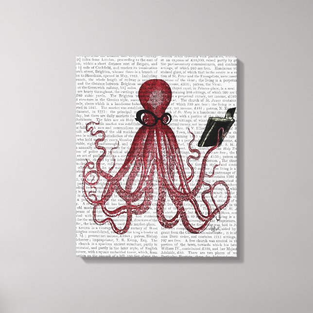 Intelligent Octopus Canvas Print (Front)