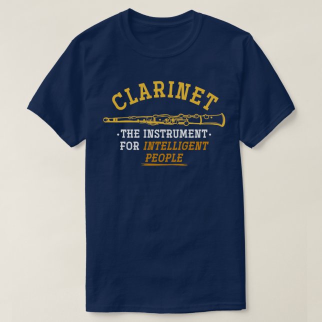 Intelligent People Instrument Clarinet T-Shirt (Design Front)