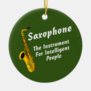Intelligent Saxophone Ceramic Tree Decoration