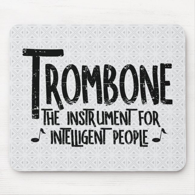 Intelligent Trombone Rough Text Mouse Mat (Front)