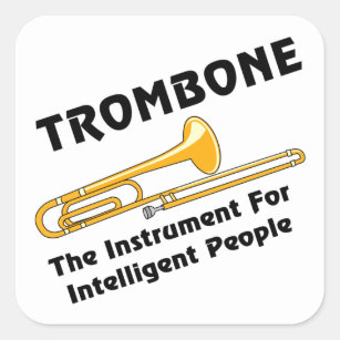 Intelligent Trombone Square Sticker