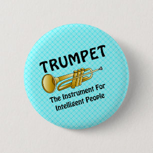 Intelligent Trumpet 6 Cm Round Badge