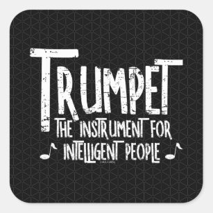 Intelligent Trumpet Rough Text Square Sticker