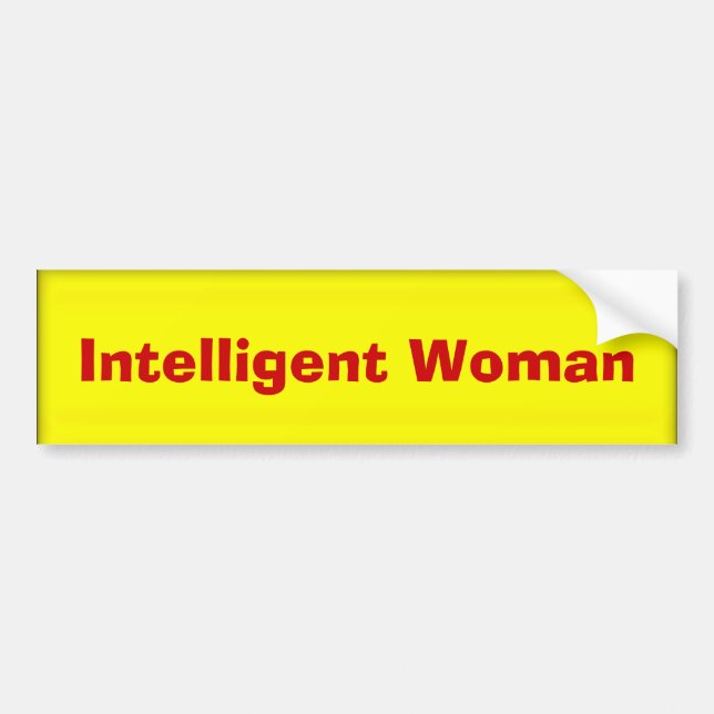 Intelligent Woman Bumper Sticker (Front)