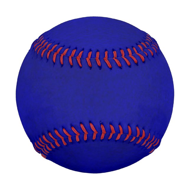 Intense Blue Watercolor Wash Baseball (Front)