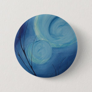 intense blues 6 cm round badge