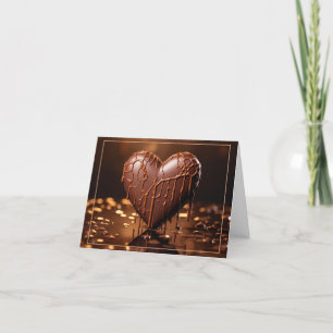 Intense Chocolate Heart Valentine Holiday Card