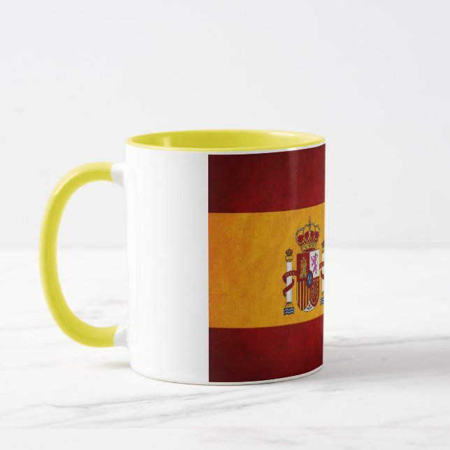 Intense Coloured Spanish Flag Covered Ceramic Mug (Left)