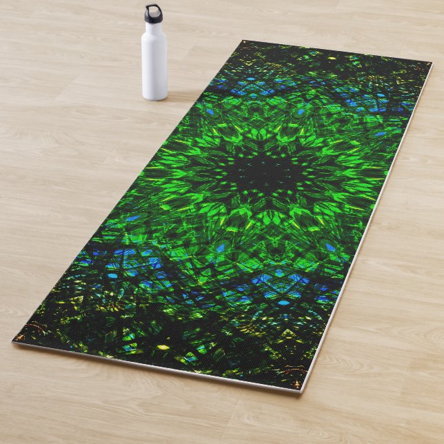 Intense Green Mandala Yoga Mat (In Situ)