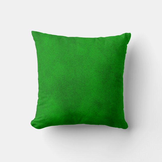 Intense Green Watercolor Wash Pillow (Front)