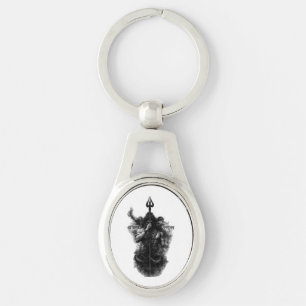 Intense Lord Shiva Trishul Om Namah Shivaya Art Key Ring