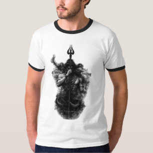 Intense Lord Shiva Trishul Om Namah Shivaya Art T-Shirt