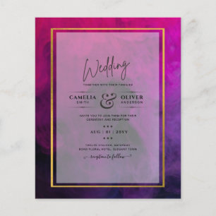 Intense Magenta Plum Purple INK Wedding INVITE Flyer
