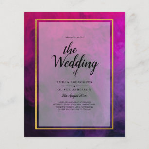 Intense Magenta Plum Purple INK Wedding INVITE Flyer