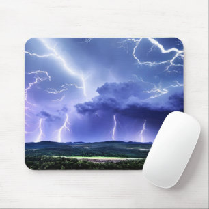 Intense Nature Lightning Storm Mouse Mat