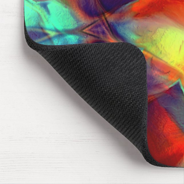 Intense orange flower in digital polished texture  mouse mat (Corner)