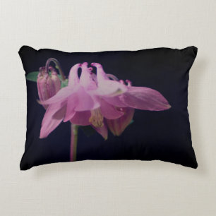 Intense Pink Columbine Flower Close Up Decorative Cushion