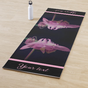 Intense Pink Columbine Flower Personalised Yoga Mat