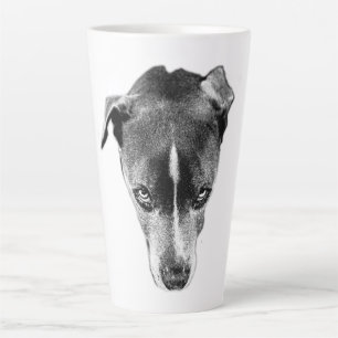 Intense Pitbull Mix Monochrome Portrait Mug