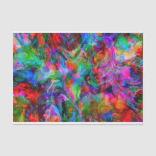 Intense Psychedelic Bright Colour Swirl Tissue Paper